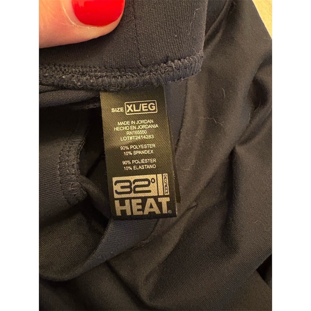3/$15 32 Degrees HEAT Base Layer Bottoms Unisex XL Navy Thermal Leggings Pull-On - Picture 4 of 4